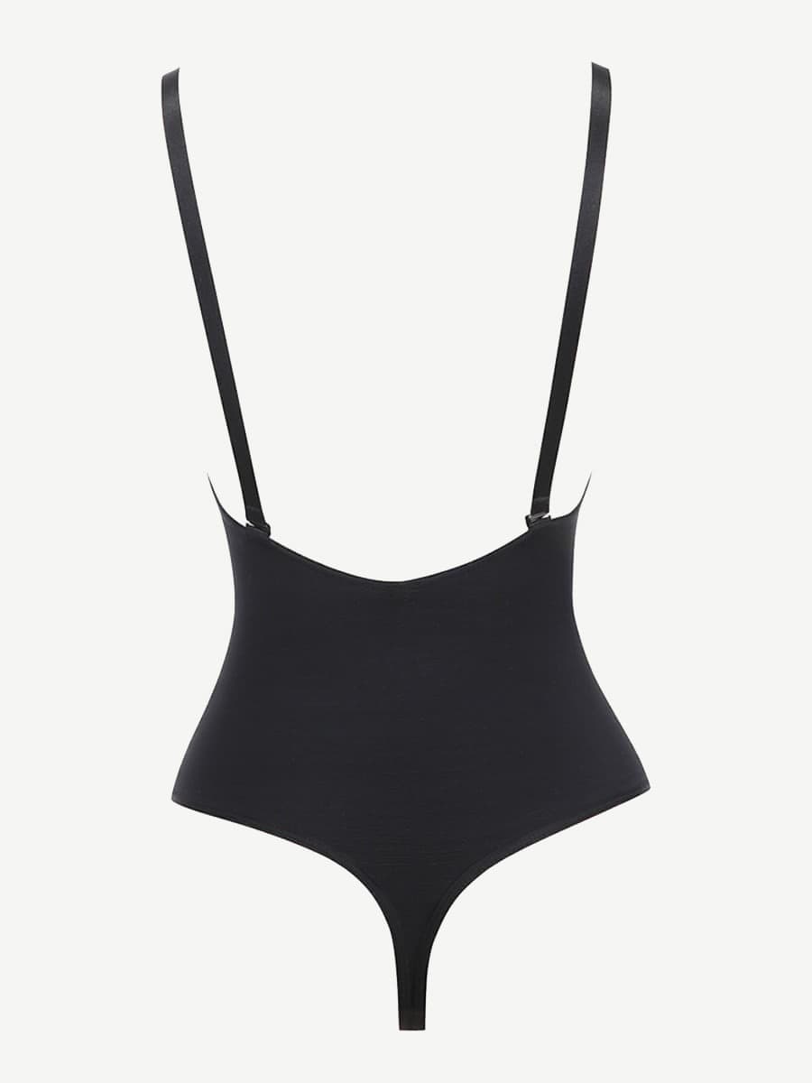 Curve Creator Breathable Sexy Adjustable Strap Solid Color Full Body Shaper Shaperwear
