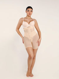 High-Waisted Shaping Briefs Breathable Mesh Waist & Abdomen Control Butt Lifter