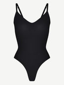 Seamless Scultp Covered Bust Jumpsuit Thong Bodysuit