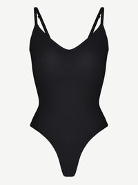 Seamless Scultp Covered Bust Jumpsuit Thong Bodysuit
