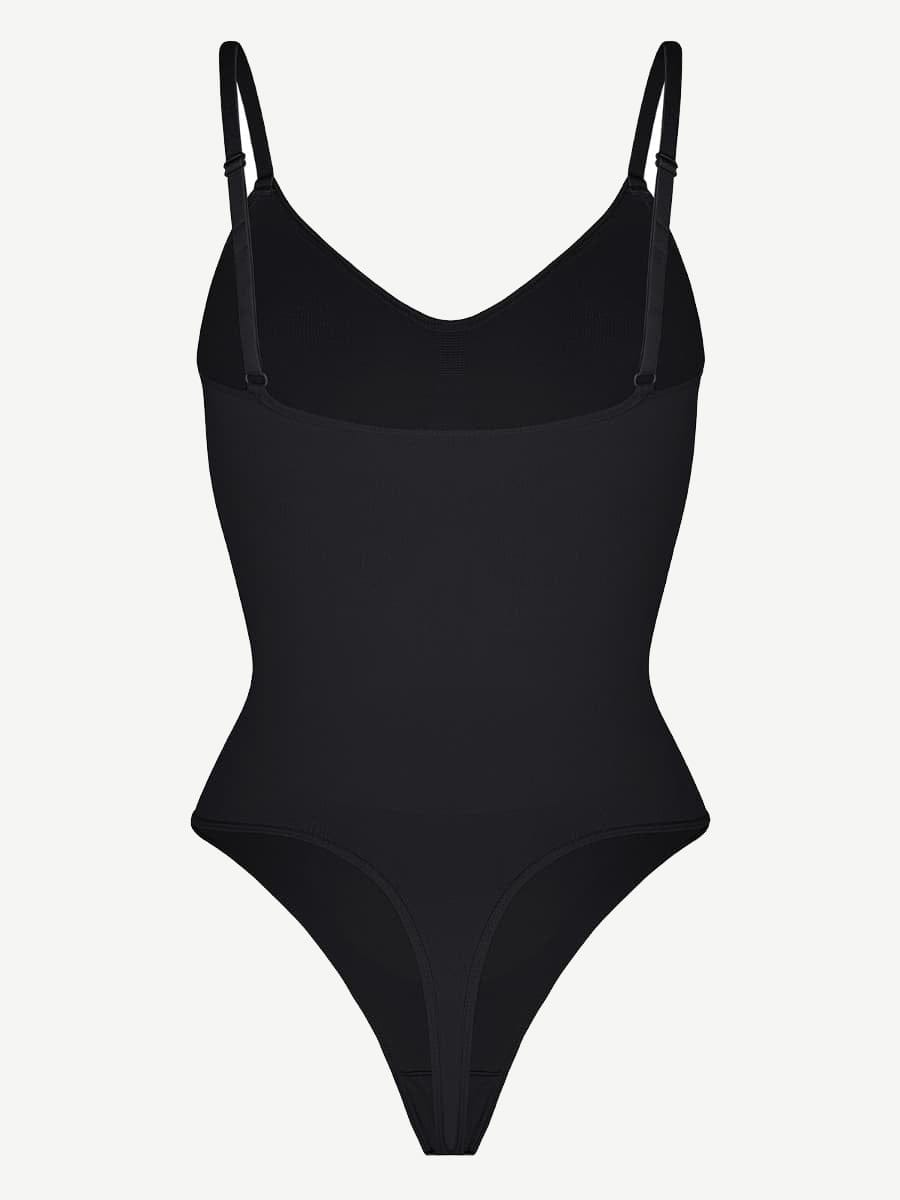 Seamless Scultp Covered Bust Jumpsuit Thong Bodysuit