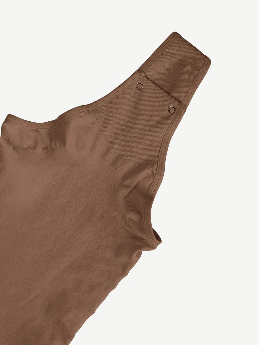Seamless Scultp Covered Bust Jumpsuit Thong Bodysuit