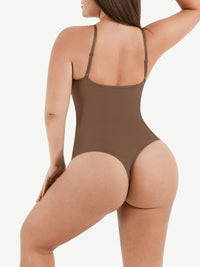 Seamless Scultp Covered Bust Jumpsuit Thong Bodysuit
