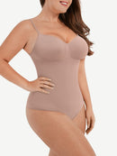 Seamless Scultp Covered Bust Jumpsuit Thong Bodysuit