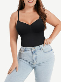 Seamless Scultp Covered Bust Jumpsuit Thong Bodysuit