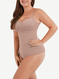 Seamless Scultp Covered Bust Jumpsuit Thong Bodysuit