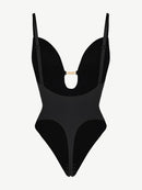 One-piece Front Low-cut Beauty Back Wedding Thong Bodysuit