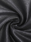 High Elastic Faux Leather Deep V-neck Abdomen Tightening Bodysuit
