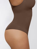 Seamless Scultp Covered Bust Jumpsuit Thong Bodysuit
