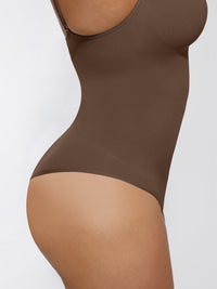 Seamless Scultp Covered Bust Jumpsuit Thong Bodysuit