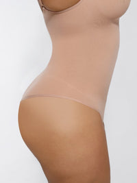 Seamless Scultp Covered Bust Jumpsuit Thong Bodysuit