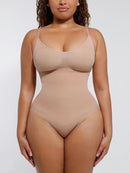 Seamless Scultp Covered Bust Jumpsuit Thong Bodysuit