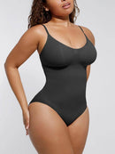 Seamless Scultp Covered Bust Jumpsuit Thong Bodysuit