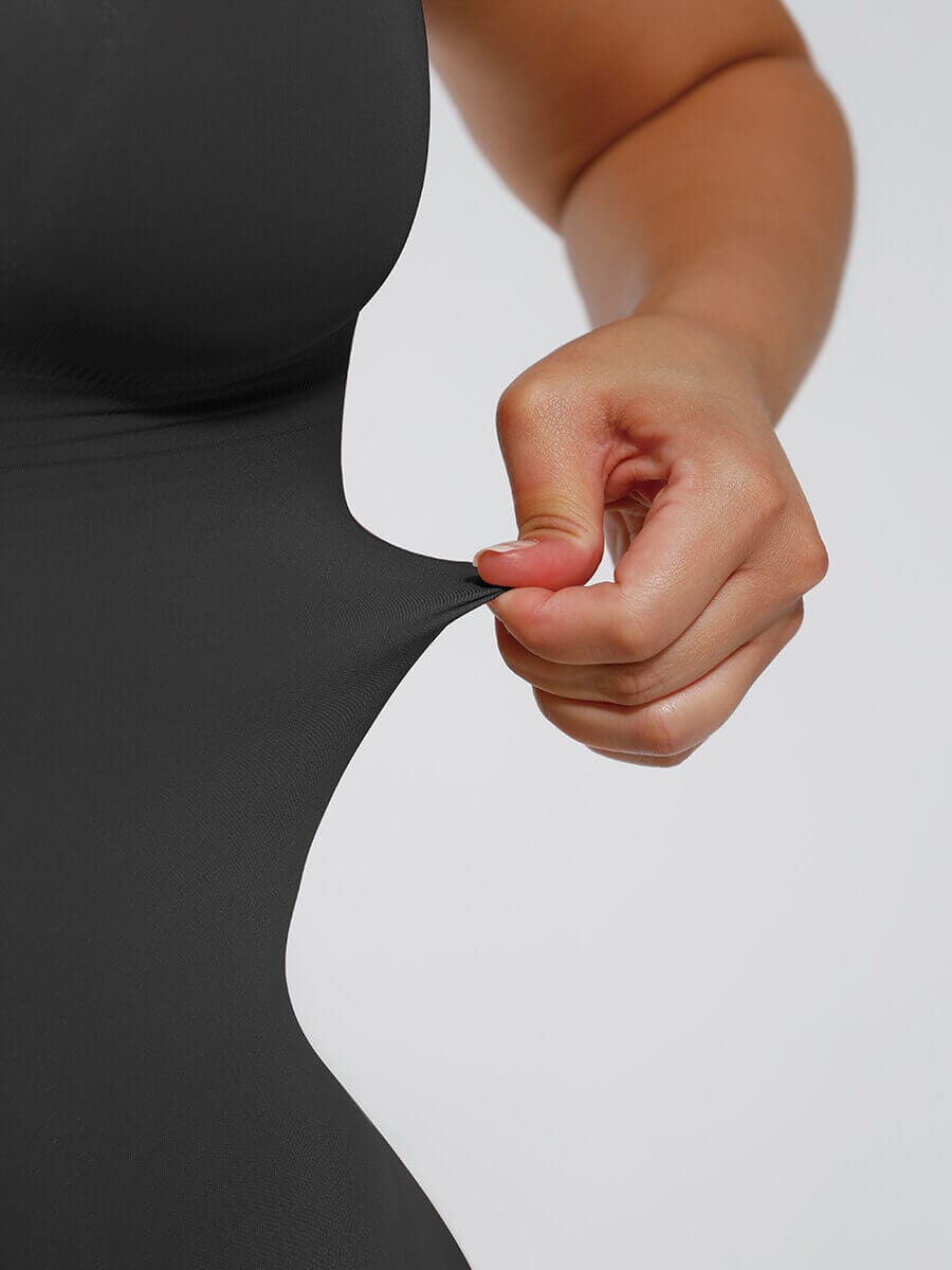 Seamless Scultp Covered Bust Jumpsuit Thong Bodysuit