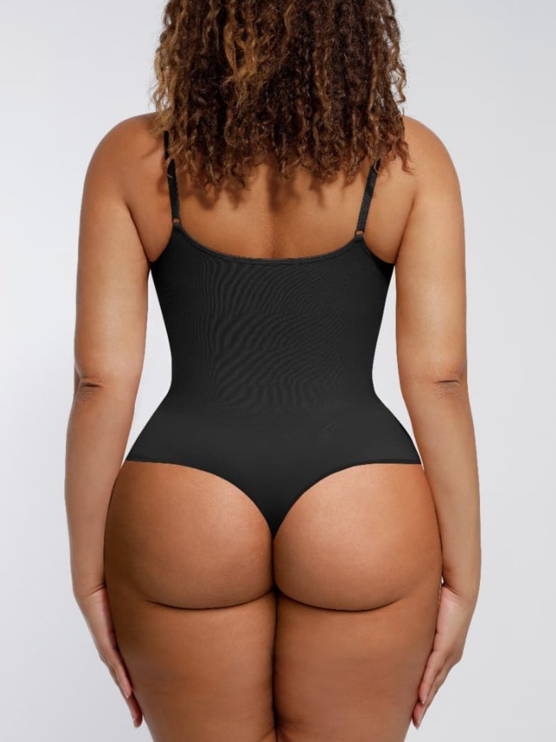 Seamless Scultp Covered Bust Jumpsuit Thong Bodysuit