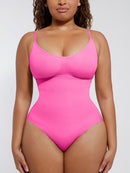 Seamless Scultp Covered Bust Jumpsuit Thong Bodysuit