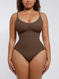 Seamless Scultp Covered Bust Jumpsuit Thong Bodysuit