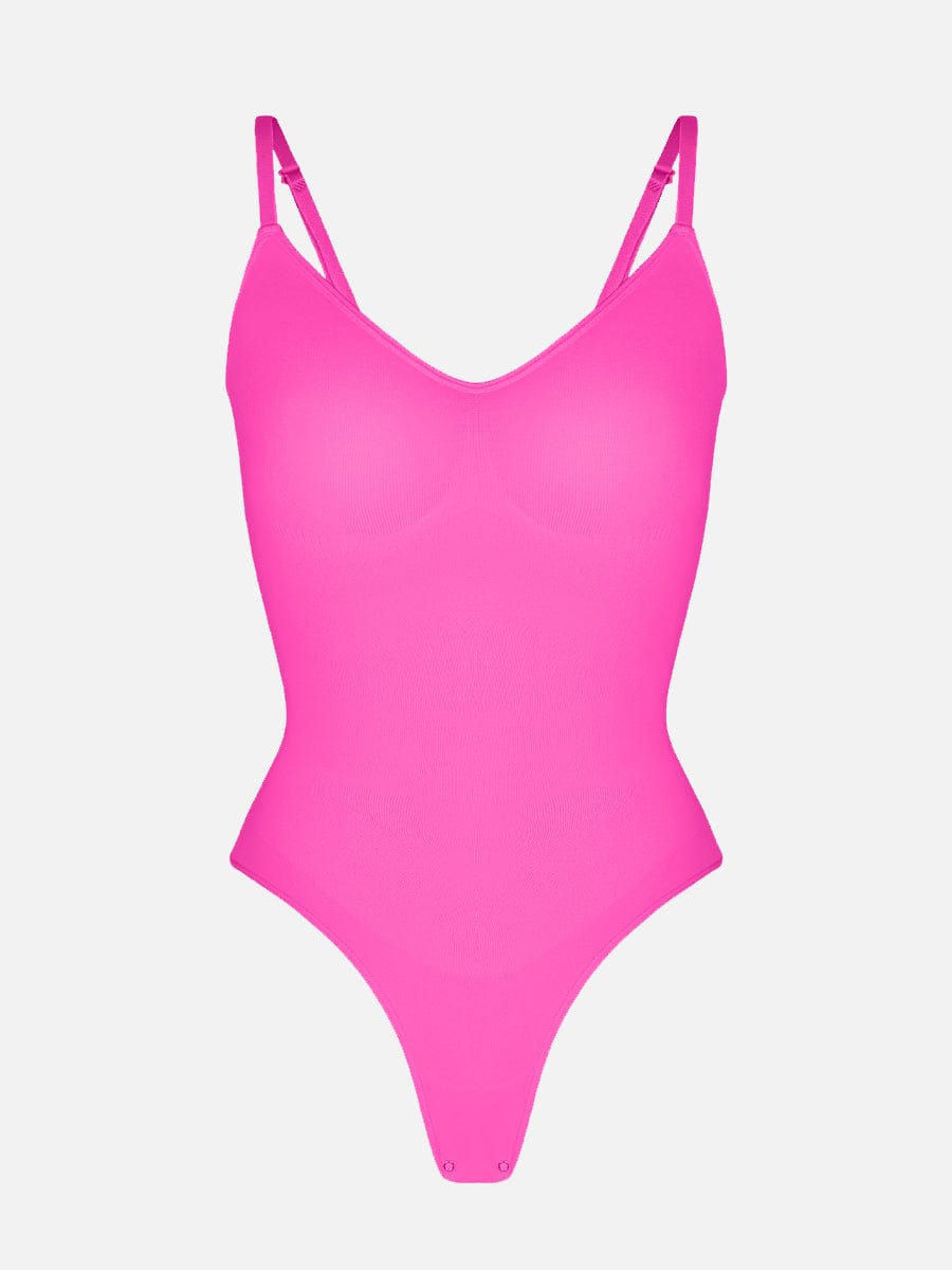 Seamless Scultp Covered Bust Jumpsuit Thong Bodysuit