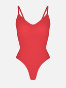 Seamless Scultp Covered Bust Jumpsuit Thong Bodysuit