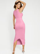 🌿 Eco-friendly Seamless 360° Waist Control Spaghetti Strap Suspender Long Skirt