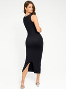 🌿 Eco-friendly Seamless 360° Waist Control Spaghetti Strap Suspender Long Skirt