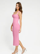 🌿 Eco-friendly Seamless 360° Waist Control Spaghetti Strap Suspender Long Skirt