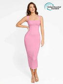 🌿 Eco-friendly Seamless 360° Waist Control Spaghetti Strap Suspender Long Skirt