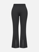 High-waisted Abdominal Control Front Slit Flare Legging