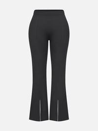 High-waisted Abdominal Control Front Slit Flare Legging