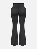 High-waisted Abdominal Control Front Slit Flare Legging
