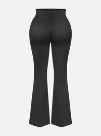 High-waisted Abdominal Control Front Slit Flare Legging