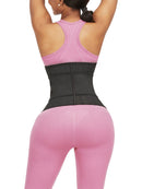 Tummy Control Black 25 Steel Bones Sticker Zip Latex Waist Trainer