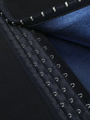 Blue Neoprene Shorts Hook And Eye Closure Cellulite Reducing
